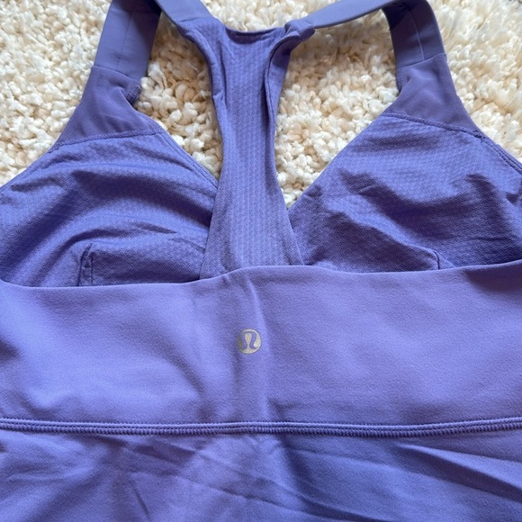 Lululemon Womens Semi Fitted Cross Front Deep Breath Yoga Tank Purple Medium - Picture 5 of 6
